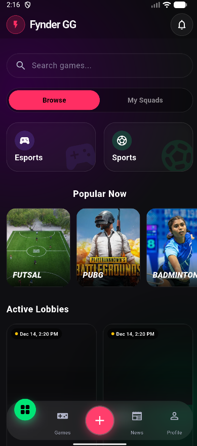 Fynder GG App Screenshot